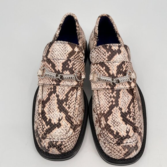 Burberry Men\'s Python-Print Leather Barbed Wire Loafers EUR 41 US 8 New In Box main image 16